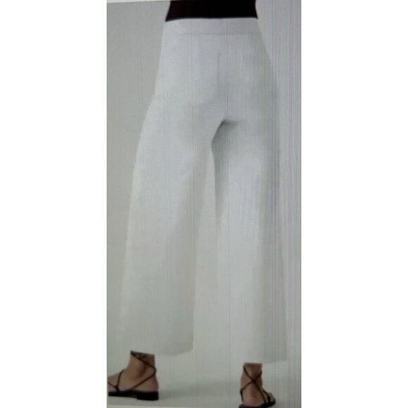 Spanx On-the-Go Cropped Wide Leg Pants in White Pull On Size 3X #20373Q - Picture 2 of 12